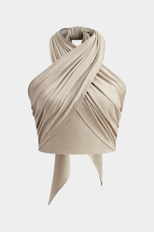 Top Naïra | Halter Drapado Elegante