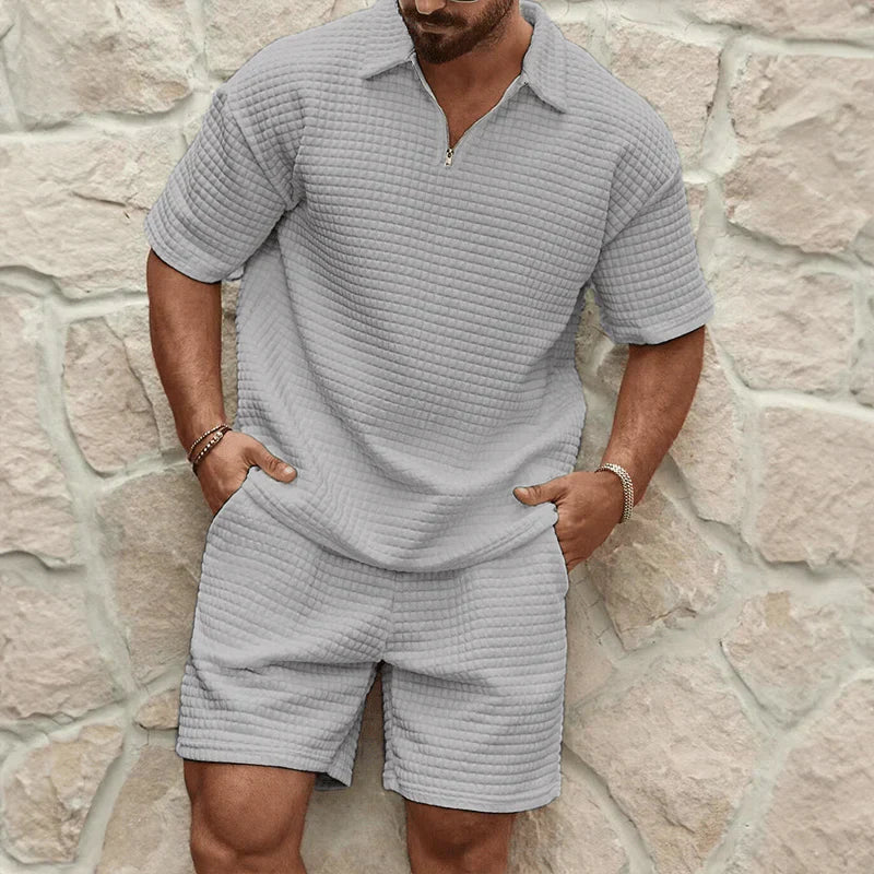 Conjunto Orvian | Polo Texturizado + Bermudas Premium
