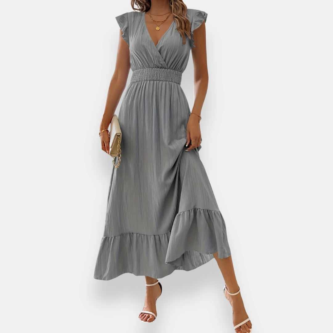 Vestido Elyra | Maxi Cruzado de Volantes