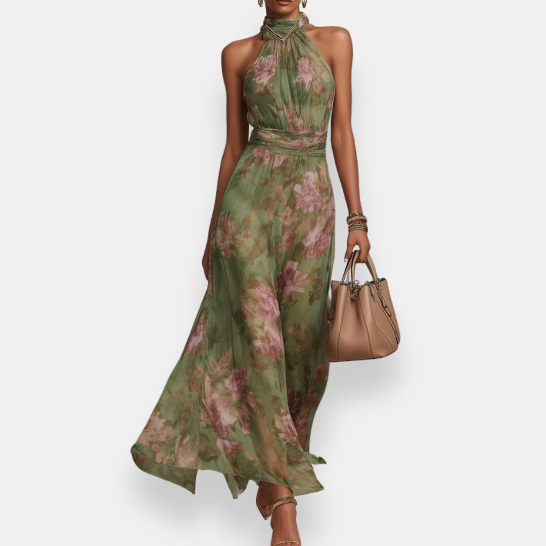 Vestido Isadora | Maxi Halter Botanical