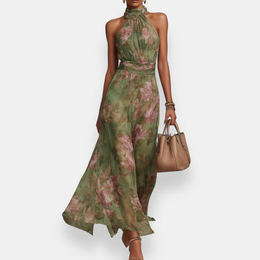 Vestido Isadora | Maxi Halter Botanical