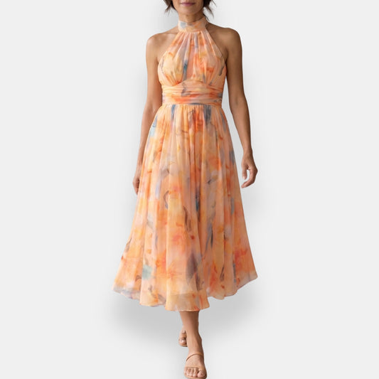Vestido Azélia | Maxi Halter Floral