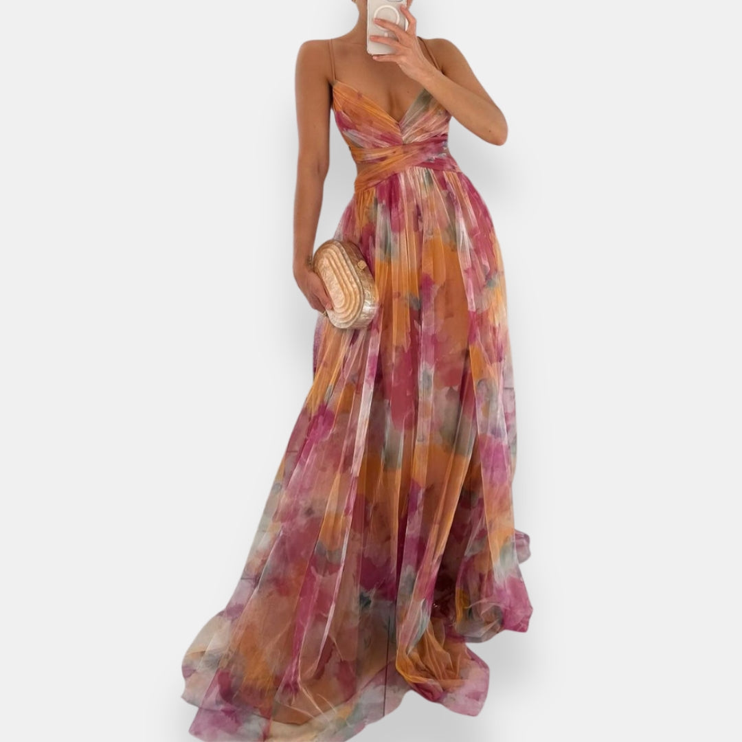 Vestido Soléna | Maxi Floral Sunset