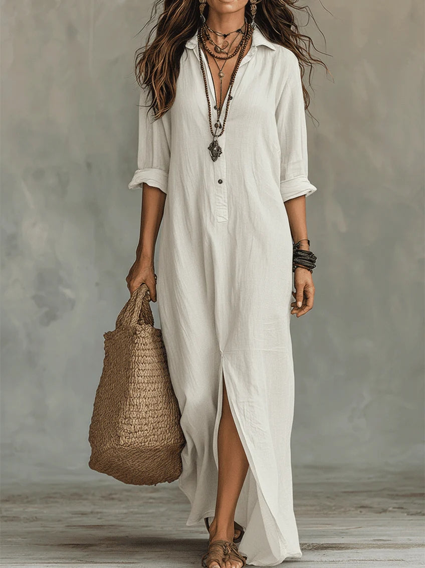 Vestido Noëlia | Maxi Camisero Boho