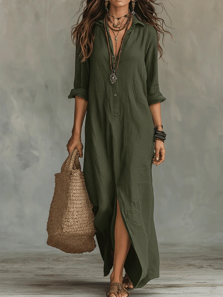 Vestido Noëlia | Maxi Camisero Boho