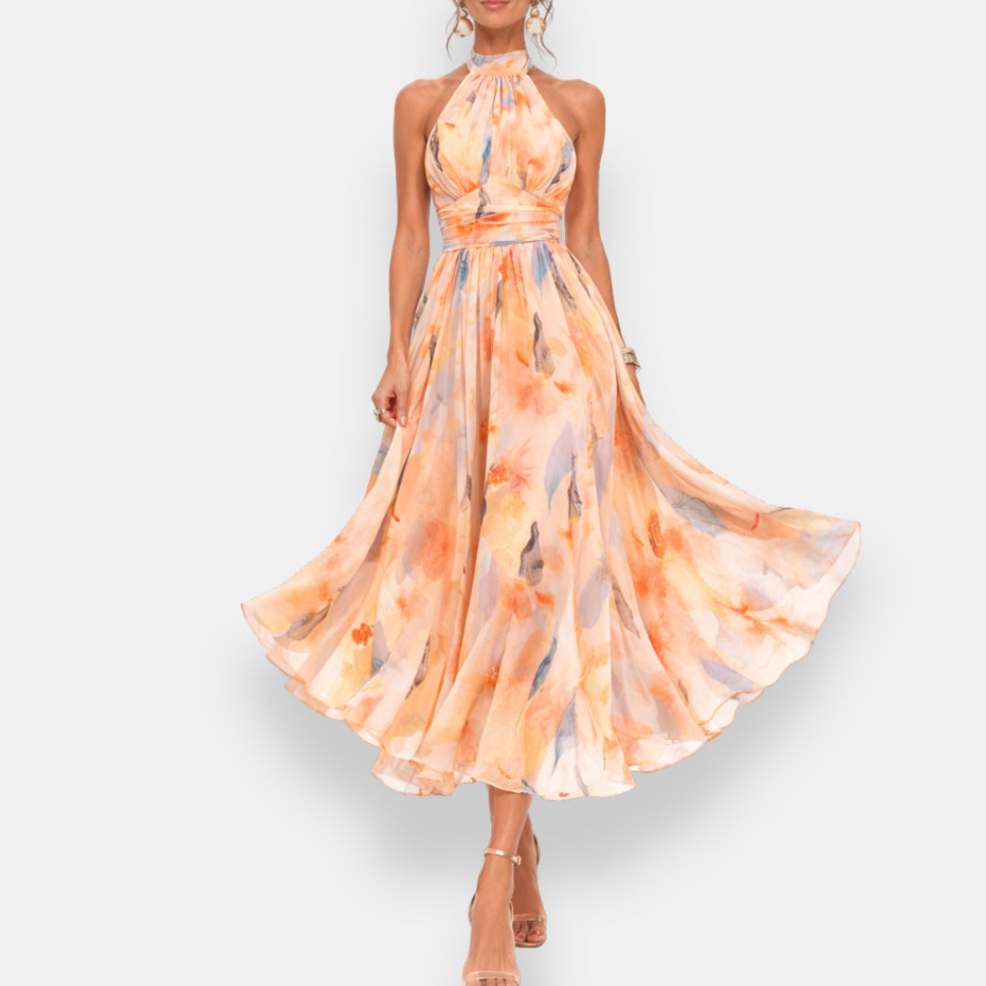 Vestido Azélia | Maxi Halter Floral