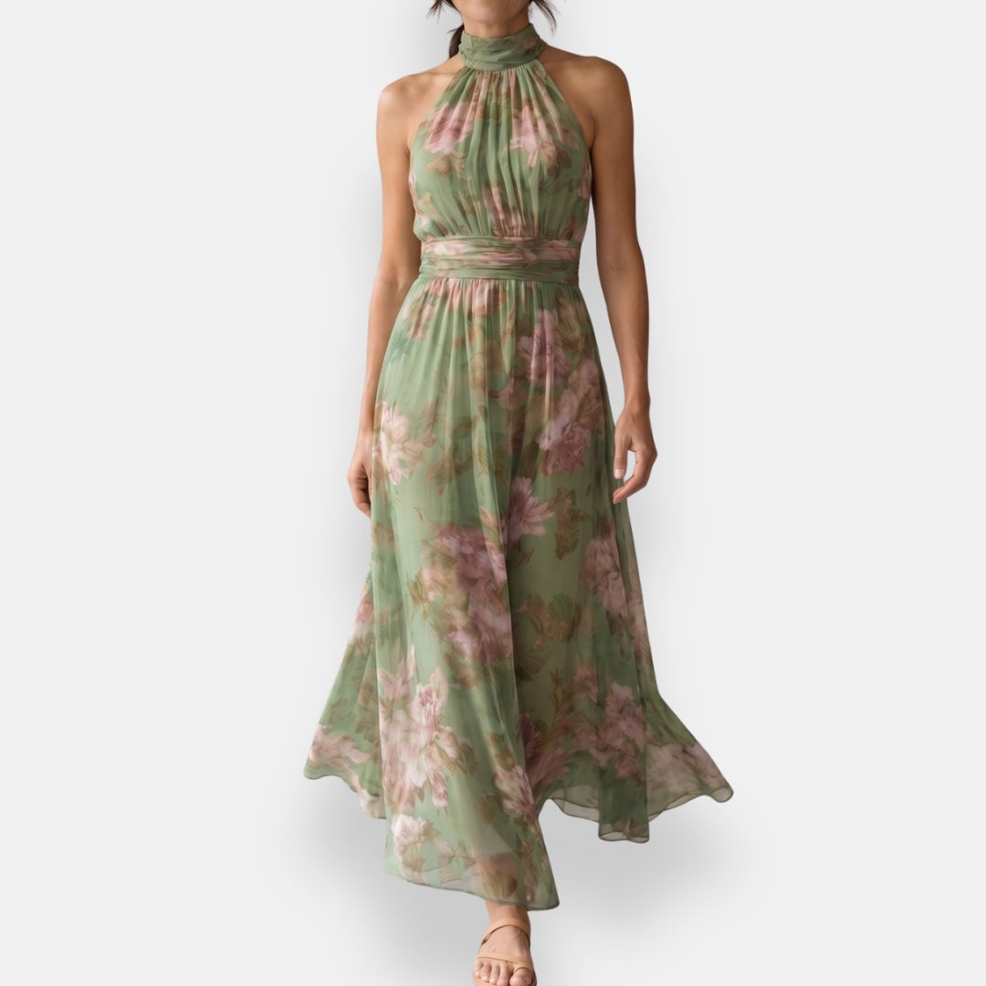 Vestido Isadora | Maxi Halter Botanical