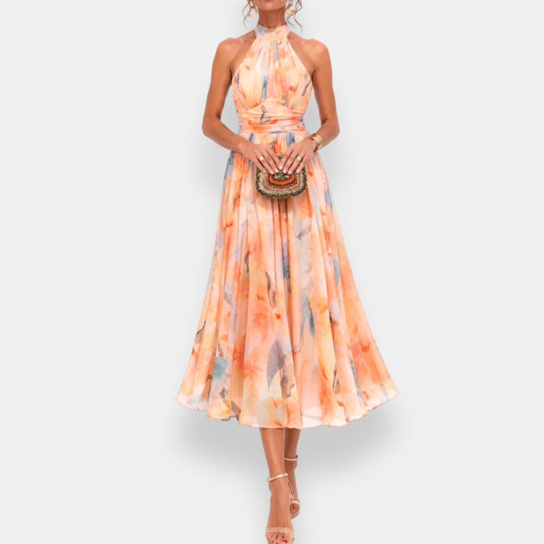 Vestido Azélia | Maxi Halter Floral