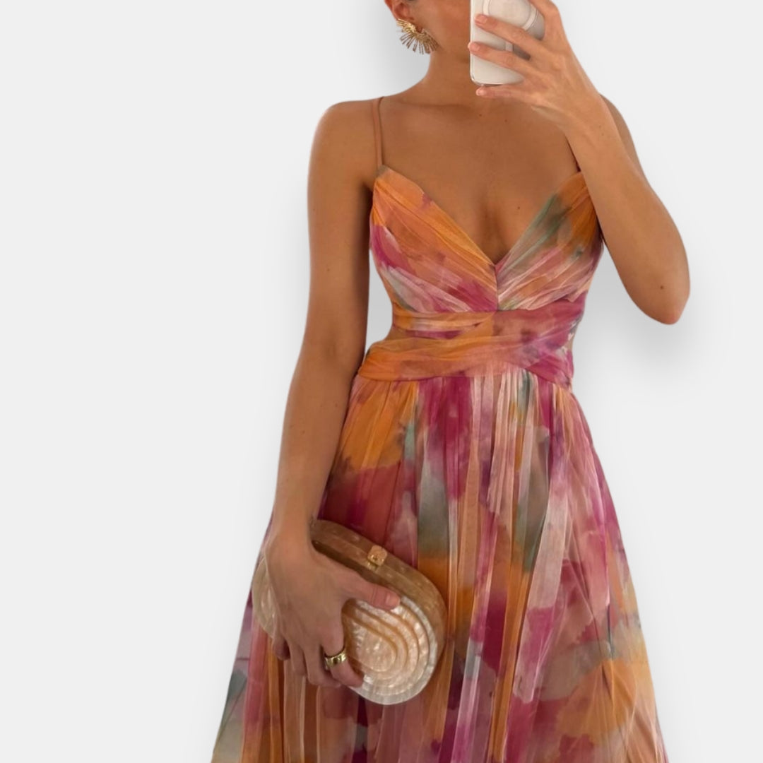 Vestido Soléna | Maxi Floral Sunset