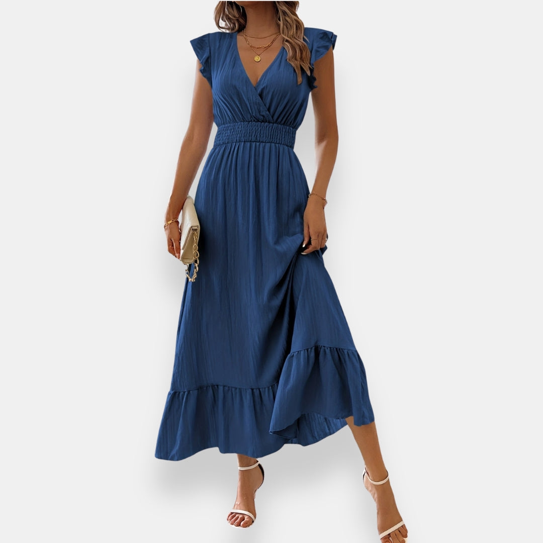 Vestido Elyra | Maxi Cruzado de Volantes