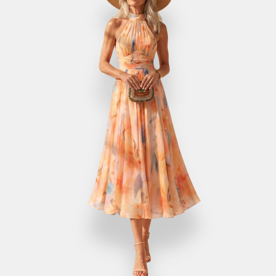 Vestido Azélia | Maxi Halter Floral