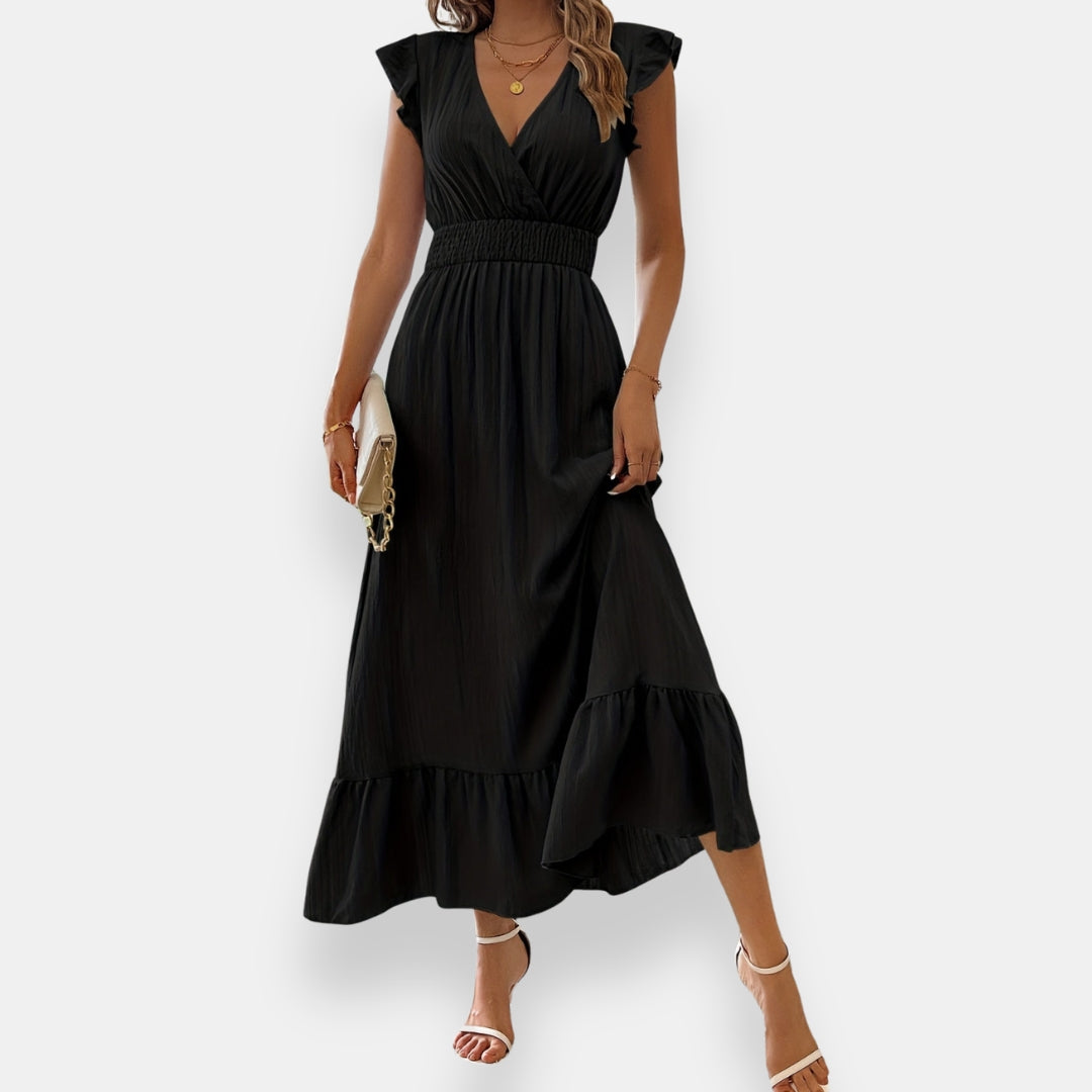 Vestido Elyra | Maxi Cruzado de Volantes