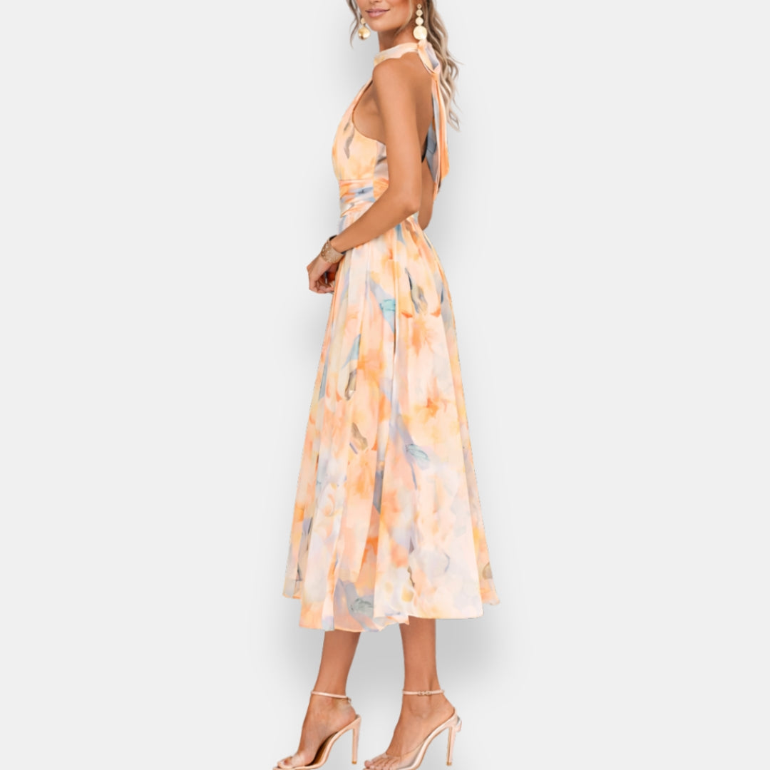 Vestido Azélia | Maxi Halter Floral