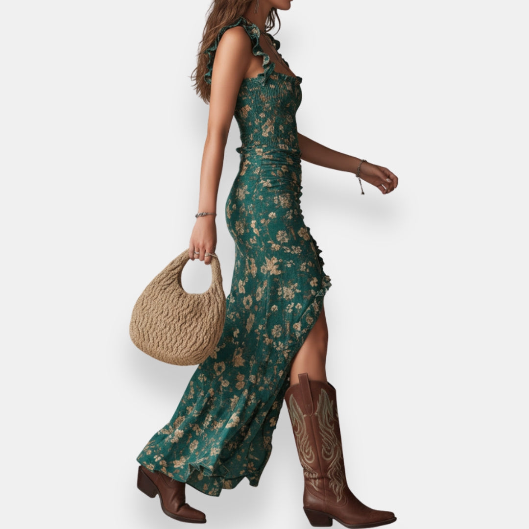 Vestido Calíope | Maxi Boho con Abertura