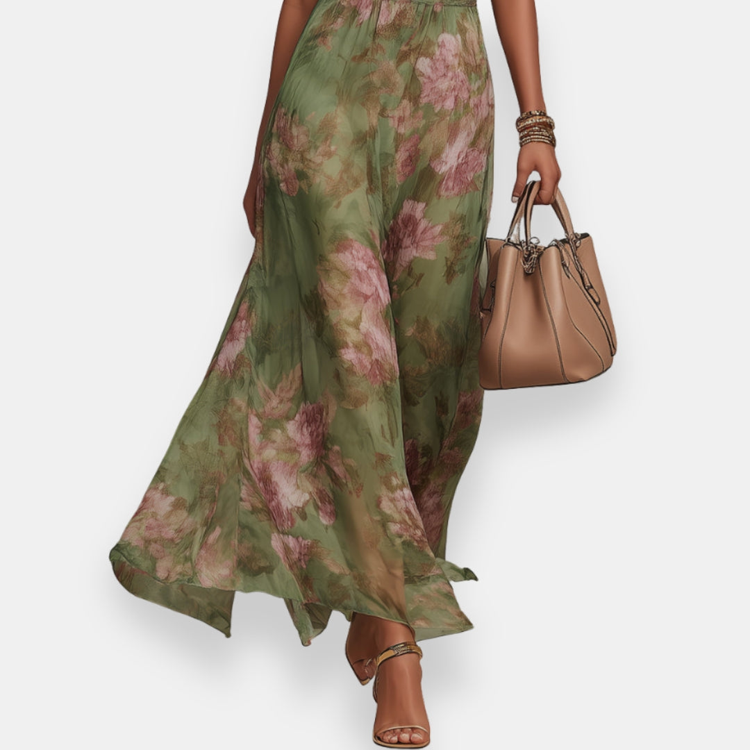 Vestido Isadora | Maxi Halter Botanical