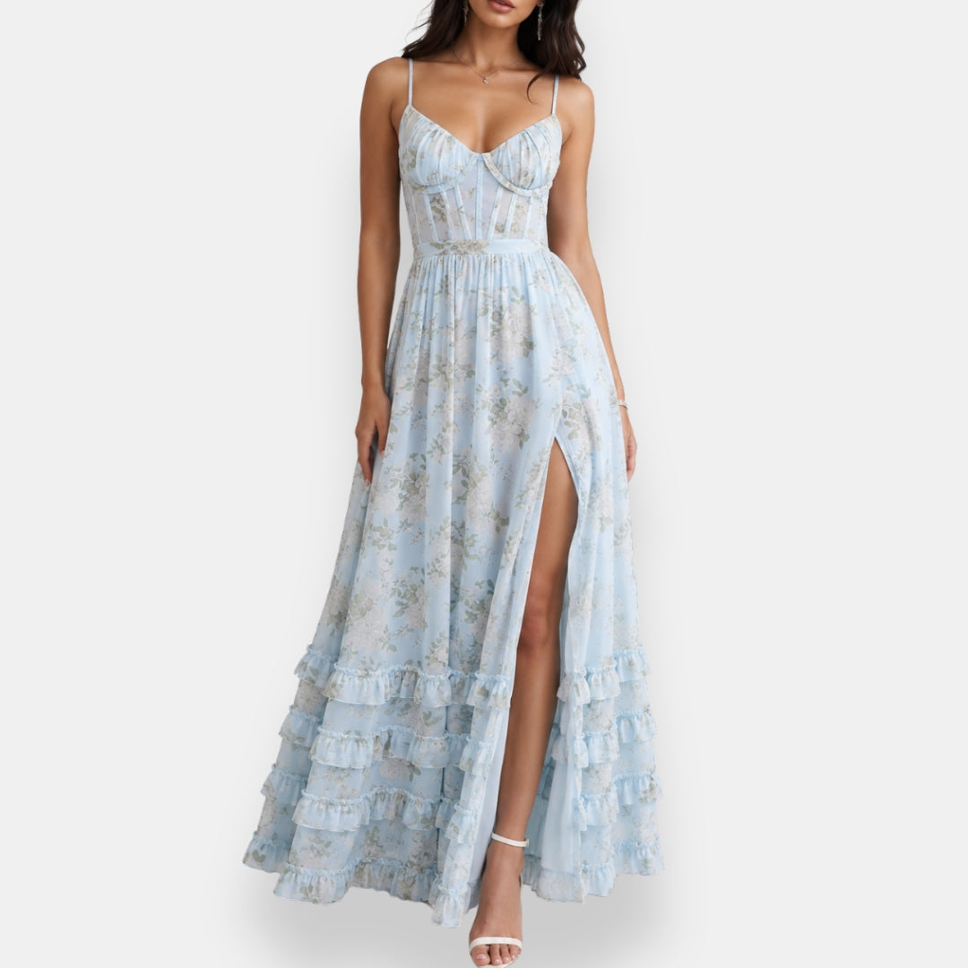 Vestido Celestia | Maxi Encaje con Abertura