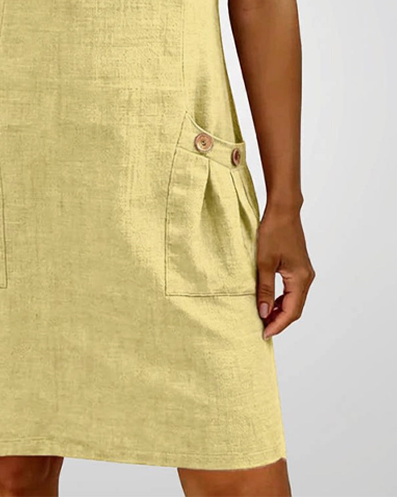 Vestido Elenya | Casual con Cremallera y Bolsillos
