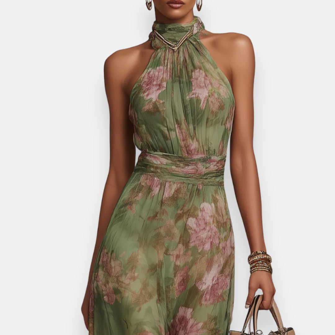 Vestido Isadora | Maxi Halter Botanical
