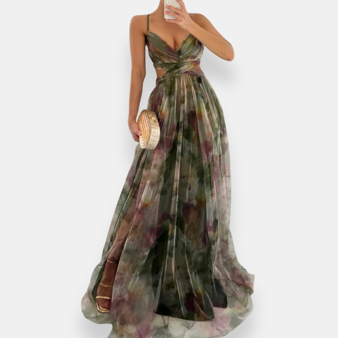 Vestido Soléna | Maxi Floral Sunset
