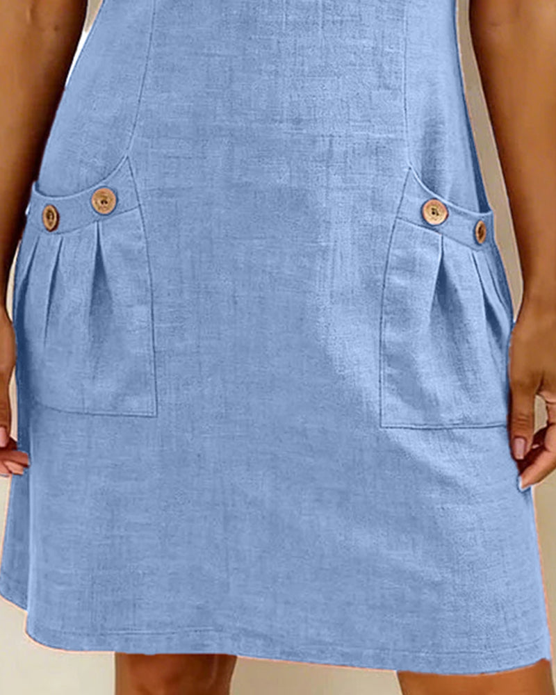 Vestido Elenya | Casual con Cremallera y Bolsillos