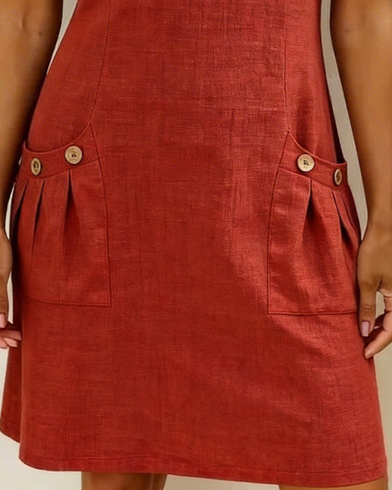 Vestido Elenya | Casual con Cremallera y Bolsillos