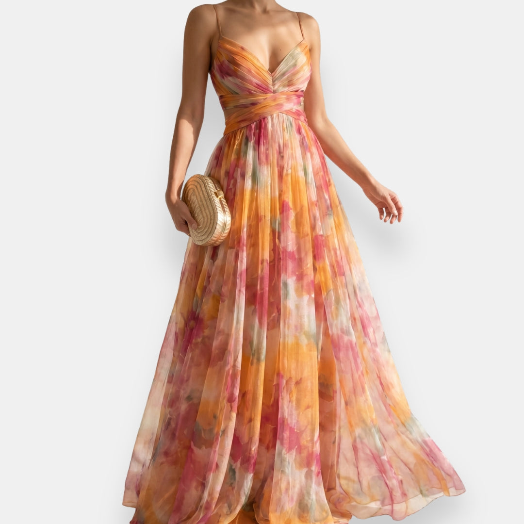 Vestido Soléna | Maxi Floral Sunset