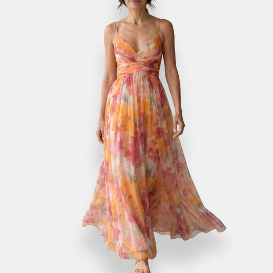 Vestido Soléna | Maxi Floral Sunset