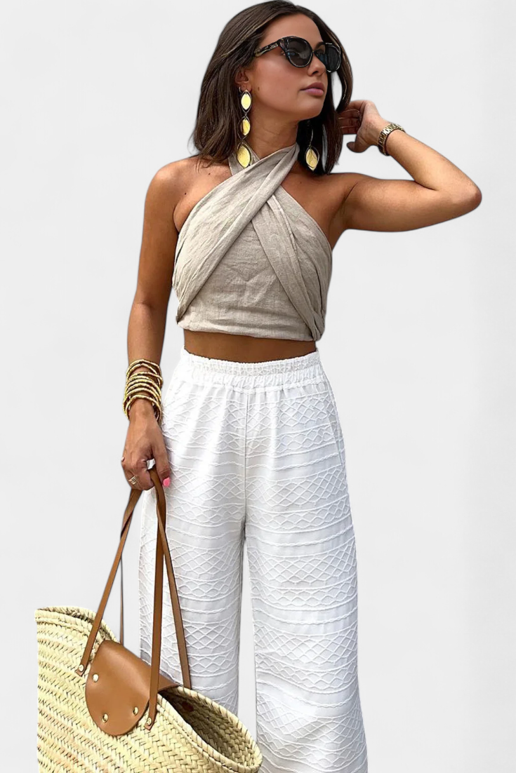 Top Naïra | Halter Drapado Elegante