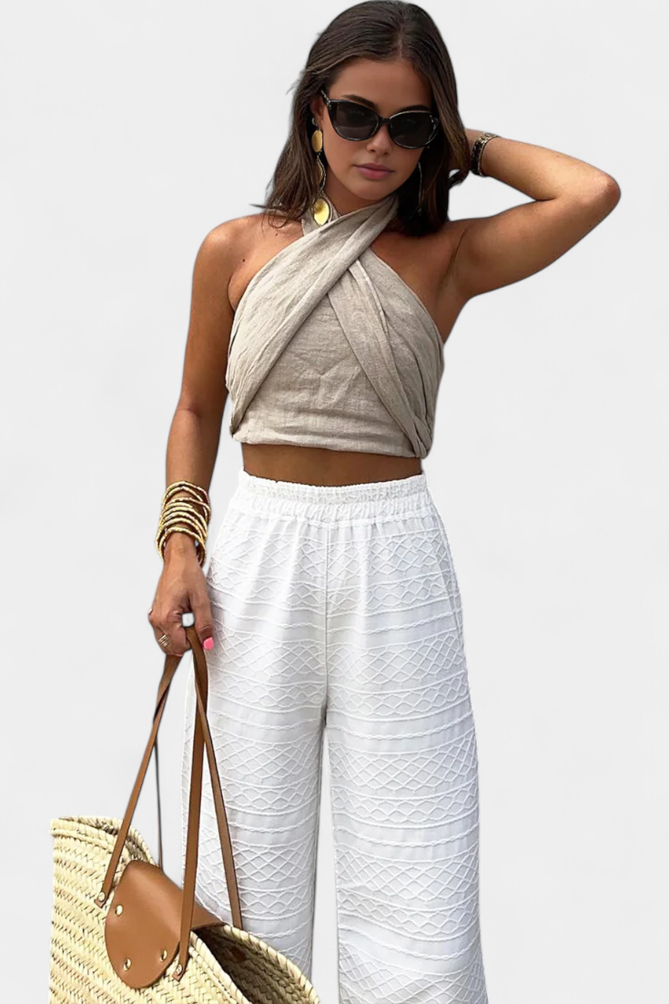 Top Naïra | Halter Drapado Elegante