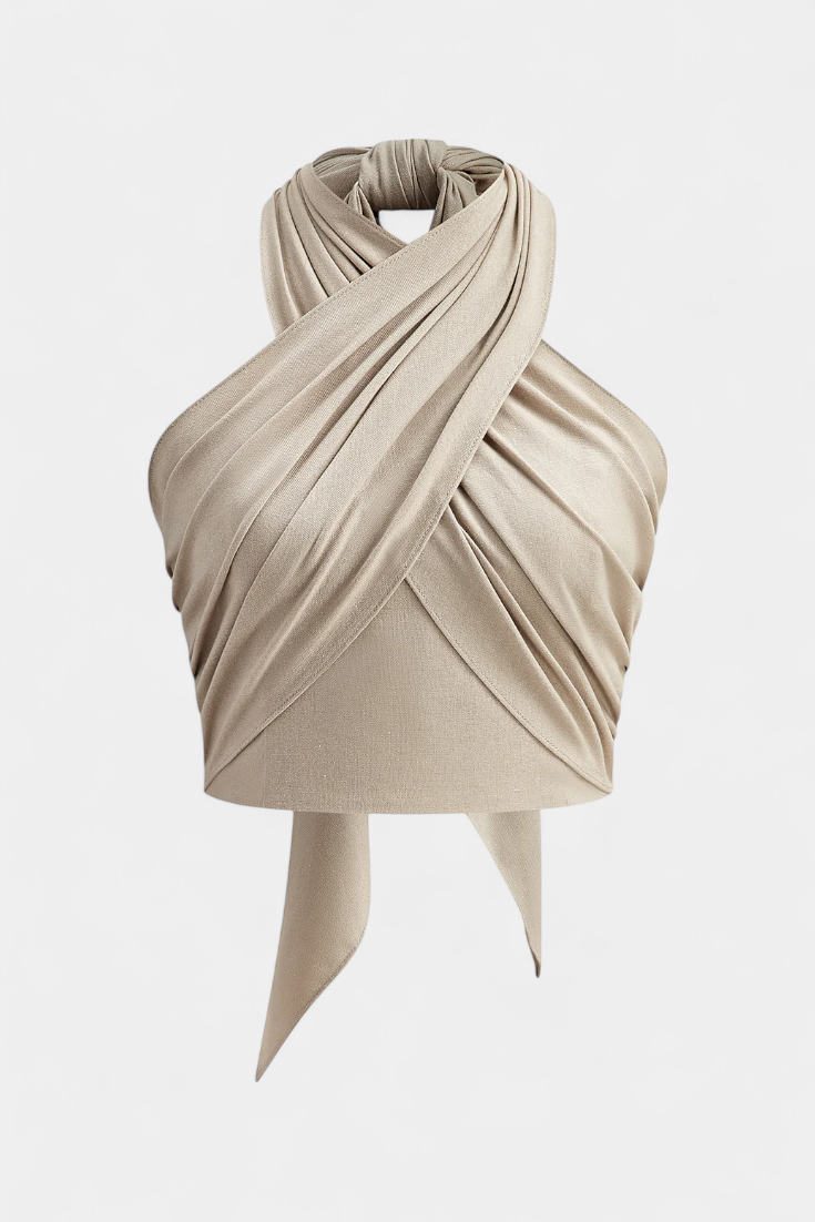 Top Naïra | Halter Drapado Elegante
