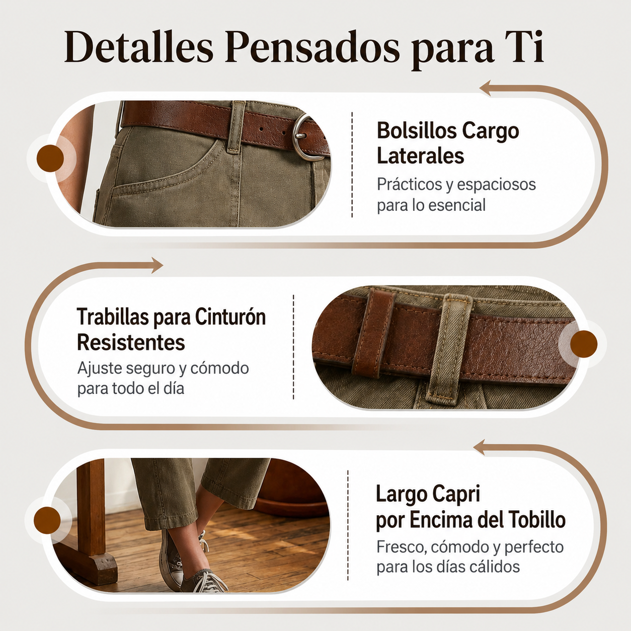 Pantalón Capri Cargo para Mujer | Comodidad, Estilo y Libertad de Movimiento