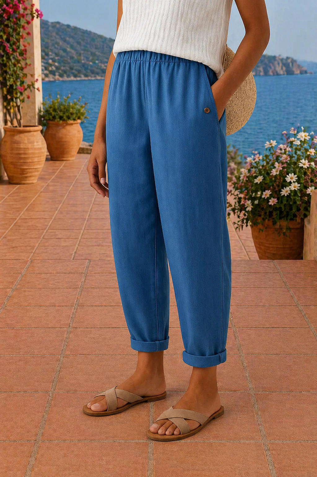 Pantalón Riviera | Lino Cómodo para Mujer