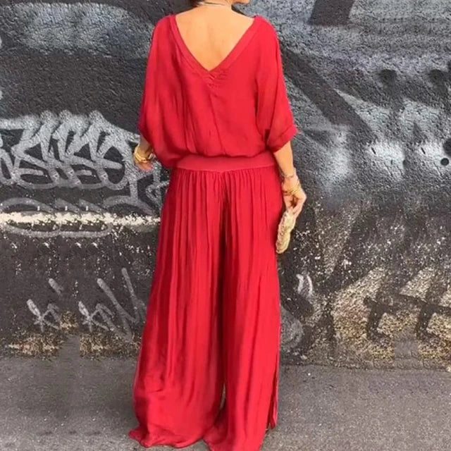 Conjunto Lysara | Blusa Fluida y Pantalón Palazzo