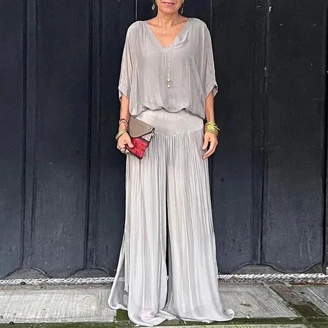 Conjunto Lysara | Blusa Fluida y Pantalón Palazzo