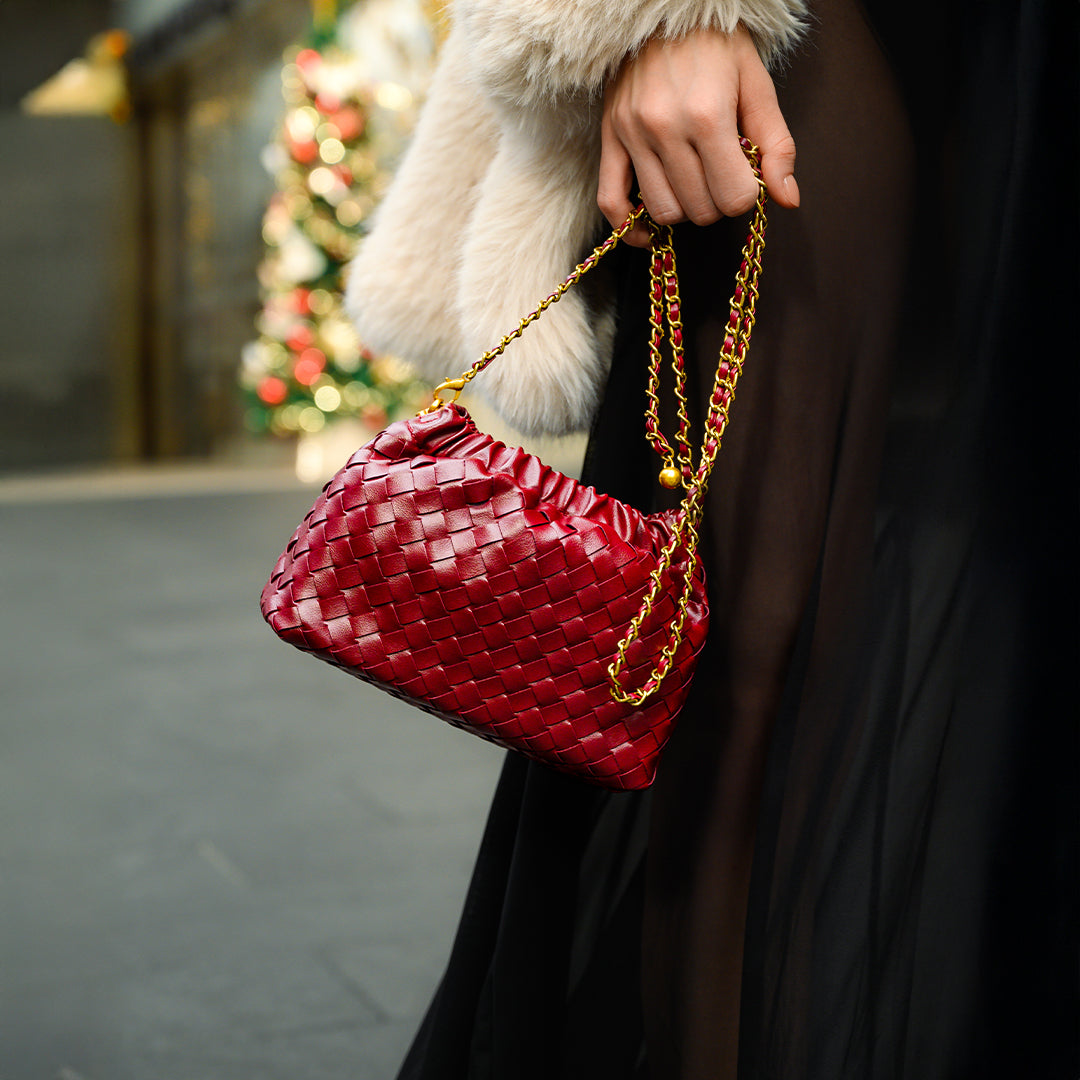 Bolso Verona | Trenzado Premium con Cadena Dorada