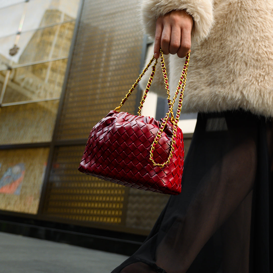 Bolso Verona | Trenzado Premium con Cadena Dorada