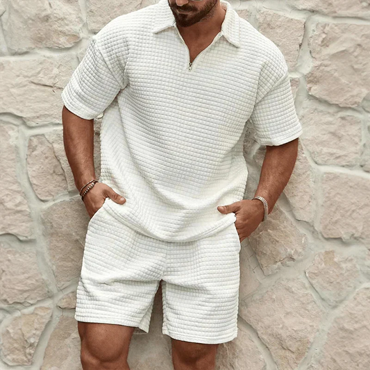 Conjunto Orvian | Polo Texturizado + Bermudas Premium