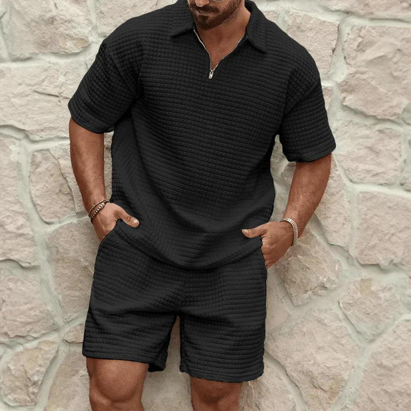 Conjunto Orvian | Polo Texturizado + Bermudas Premium