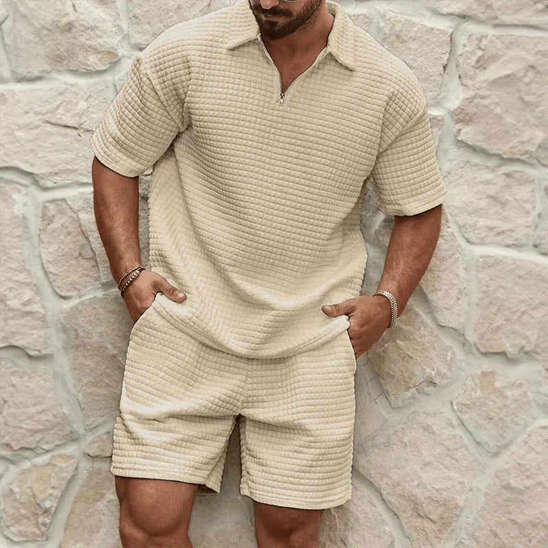 Conjunto Orvian | Polo Texturizado + Bermudas Premium