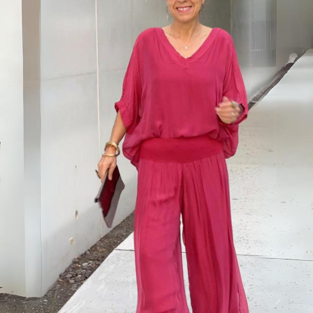 Conjunto Lysara | Blusa Fluida y Pantalón Palazzo