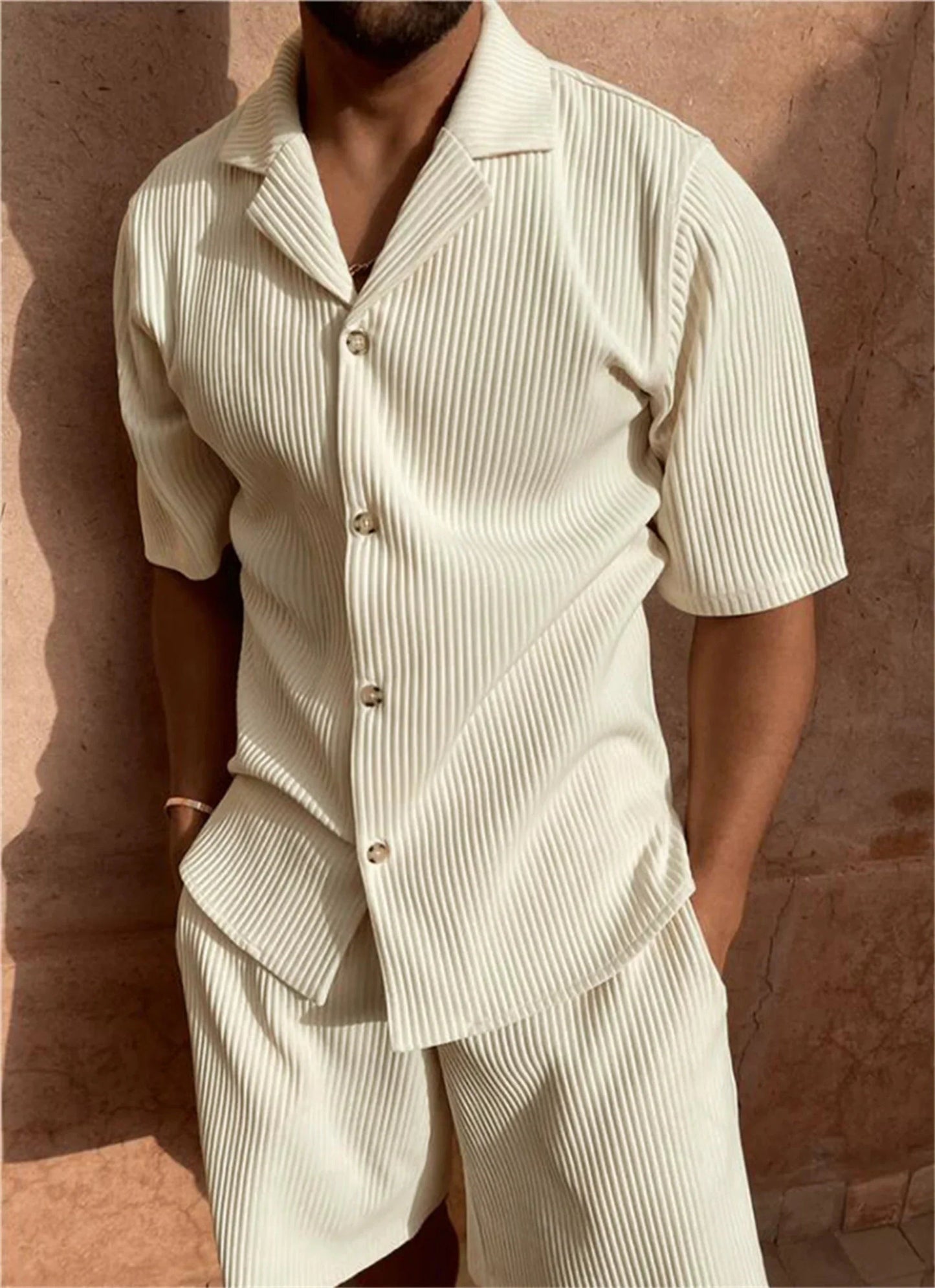 Conjunto Auren | Camisa Plisada + Bermudas Premium