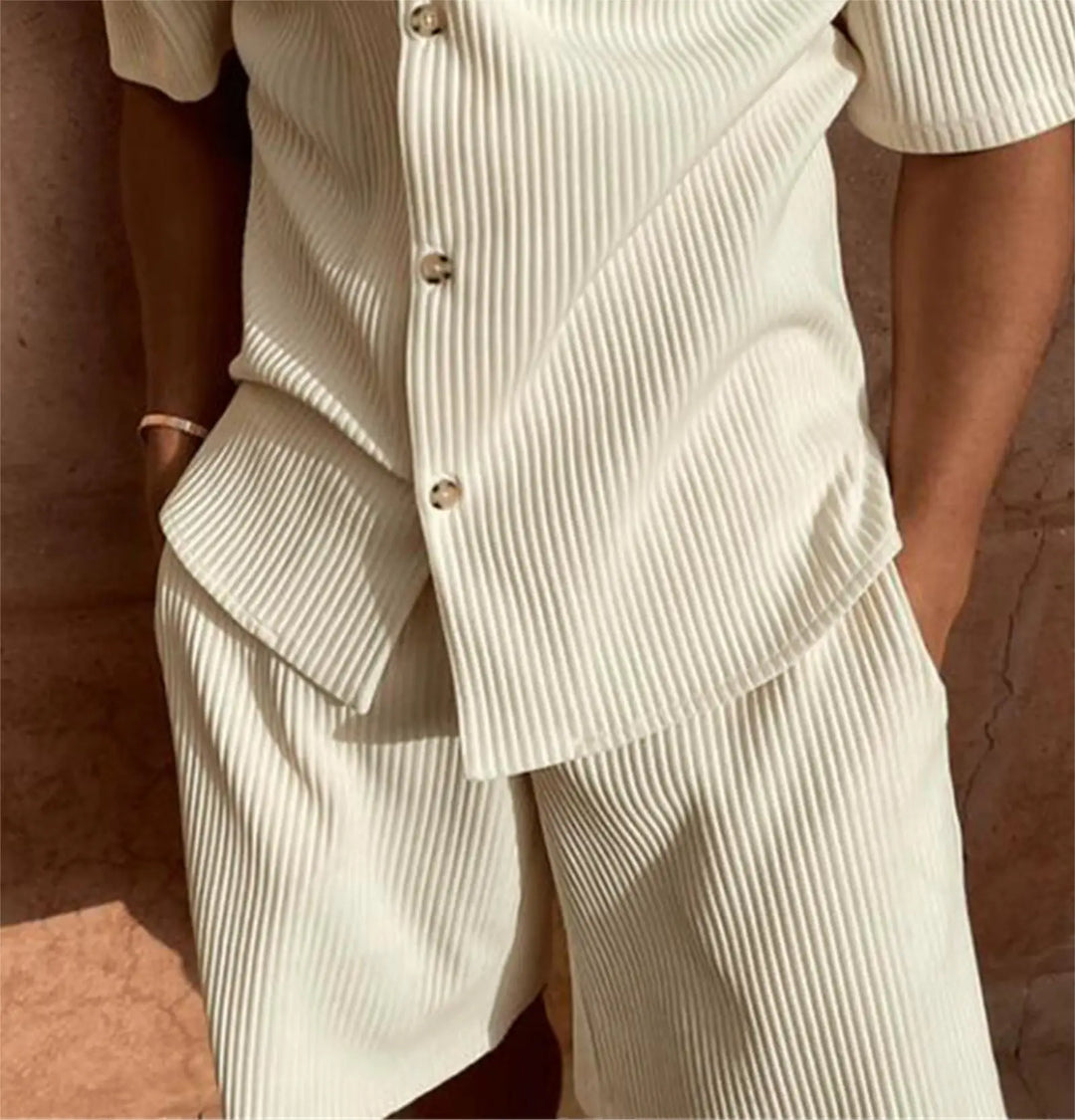 Conjunto Auren | Camisa Plisada + Bermudas Premium
