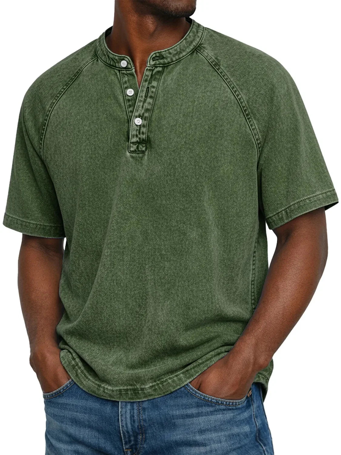 Camiseta Ryden | Henley Vintage Lavada