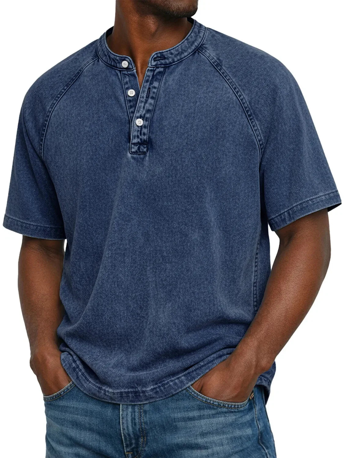 Camiseta Ryden | Henley Vintage Lavada
