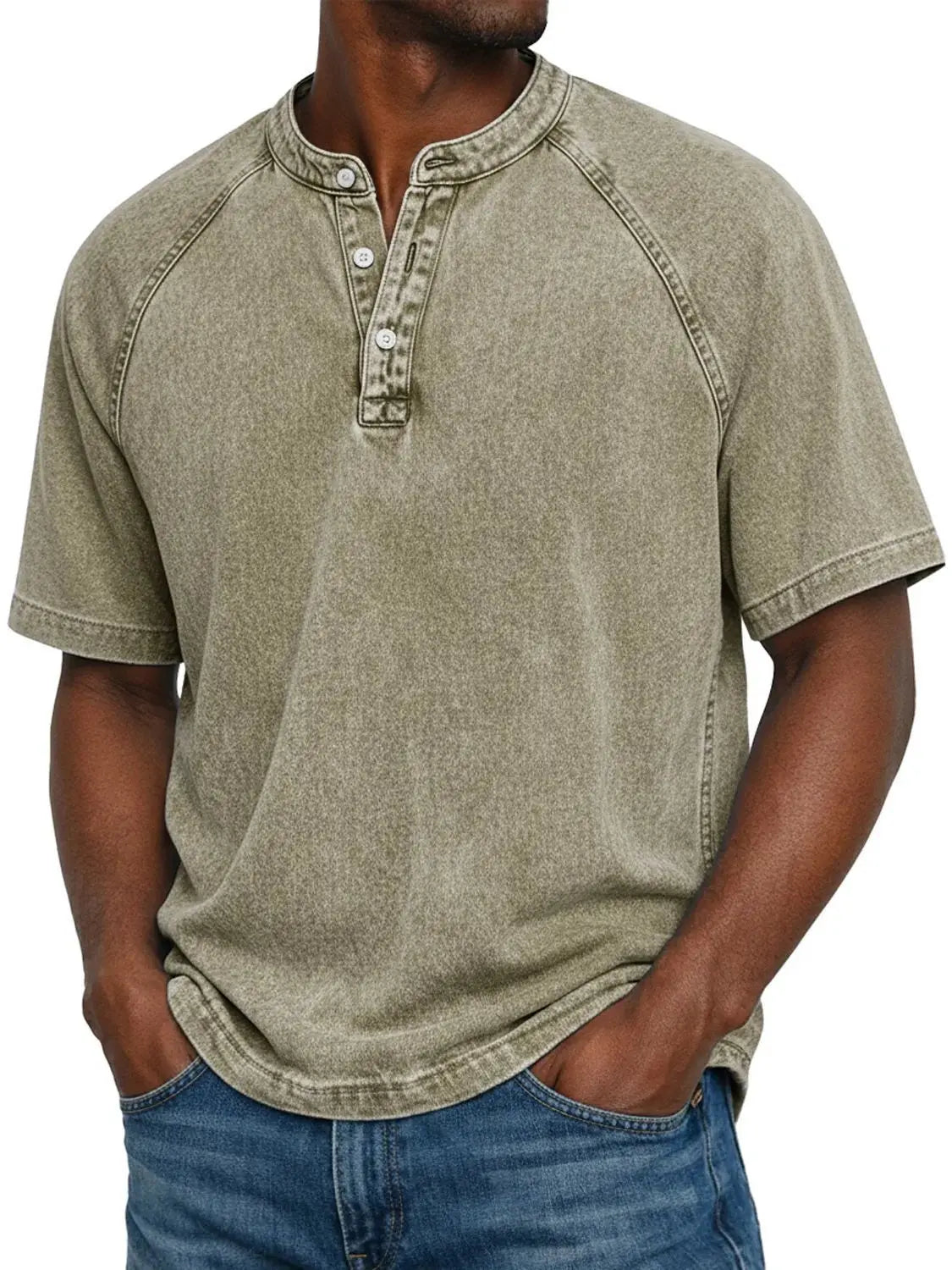 Camiseta Ryden | Henley Vintage Lavada
