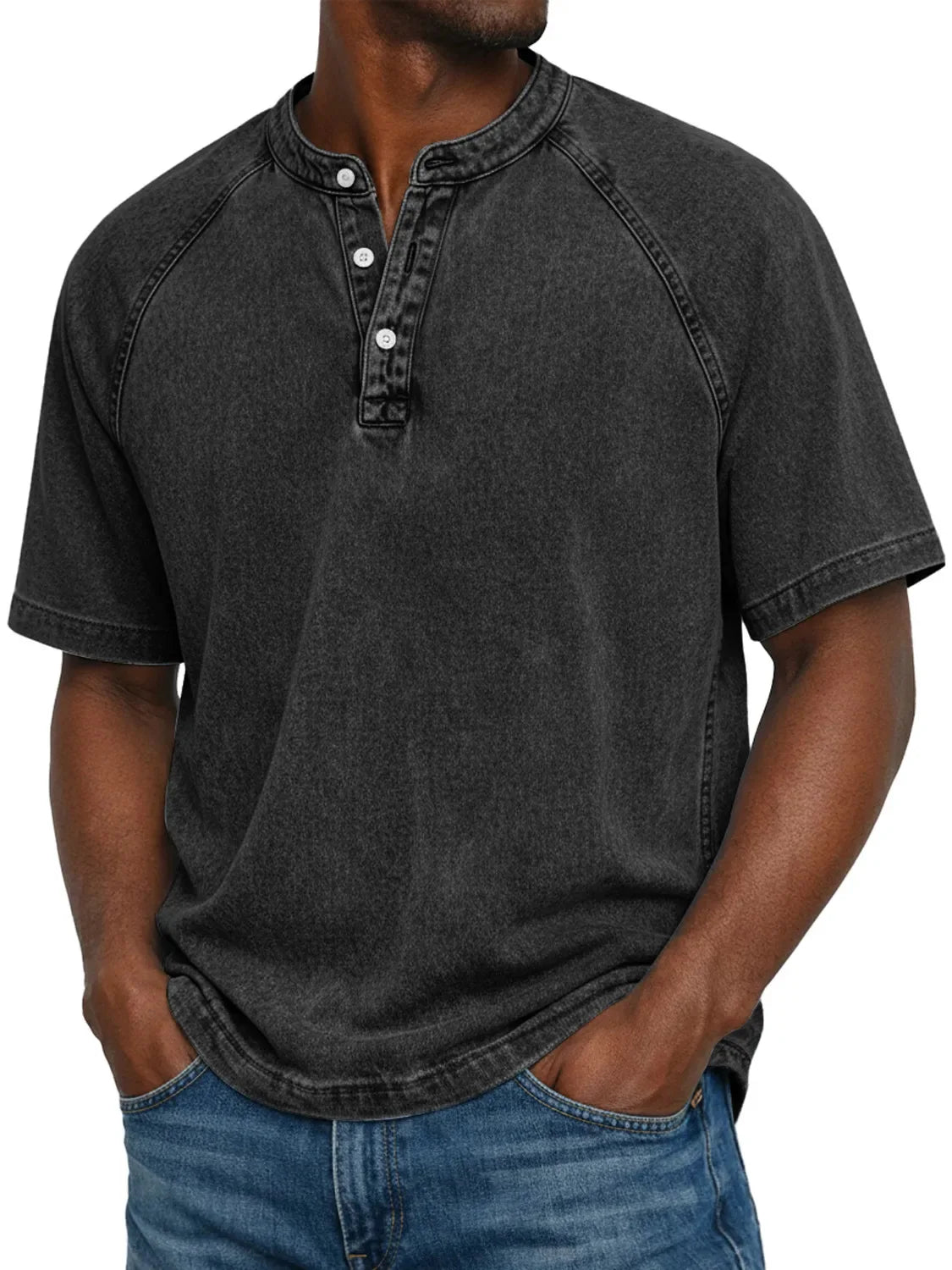 Camiseta Ryden | Henley Vintage Lavada
