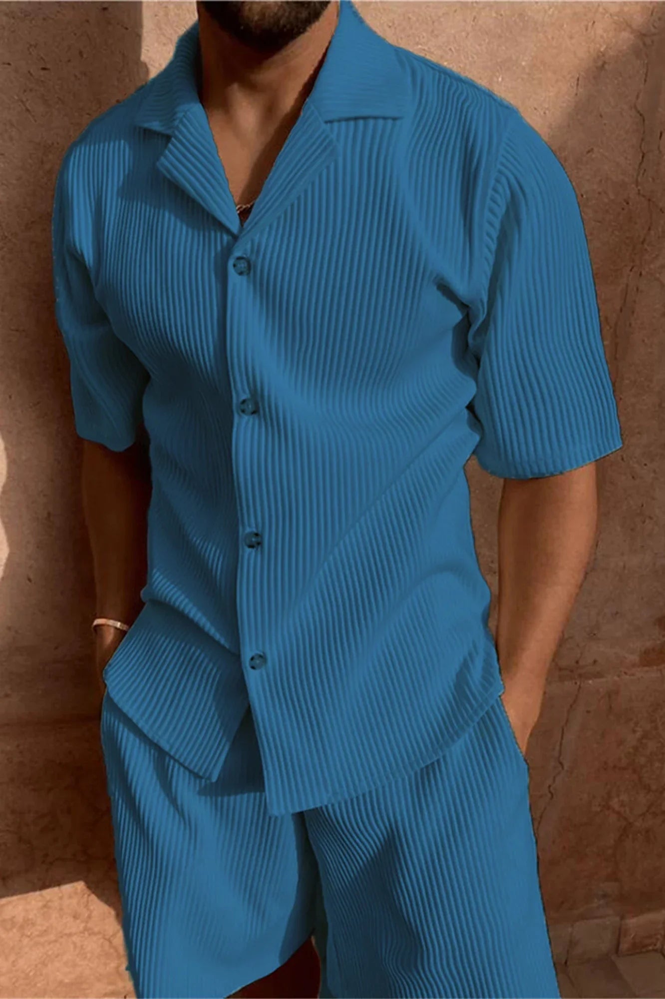 Conjunto Auren | Camisa Plisada + Bermudas Premium