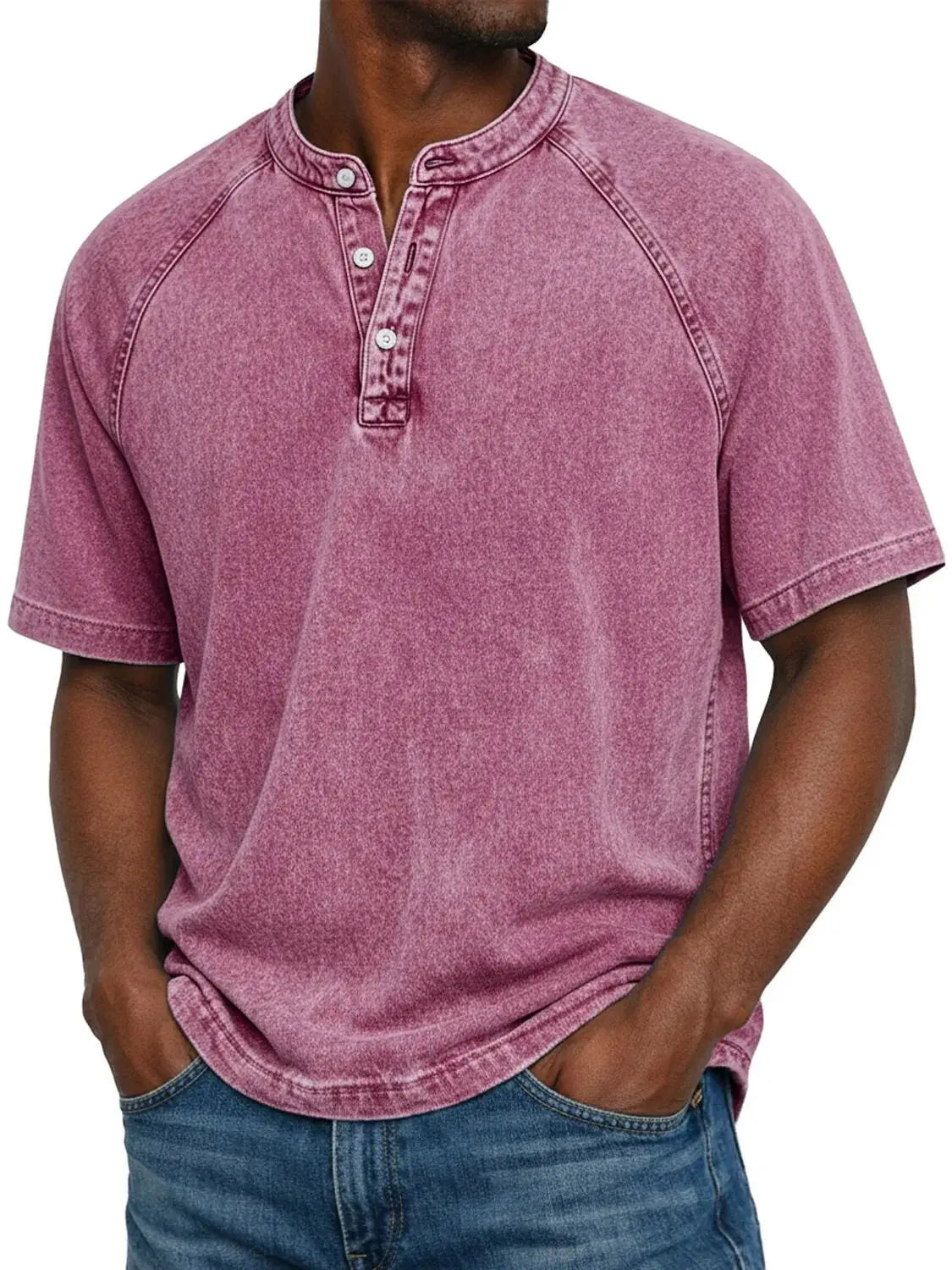 Camiseta Ryden | Henley Vintage Lavada