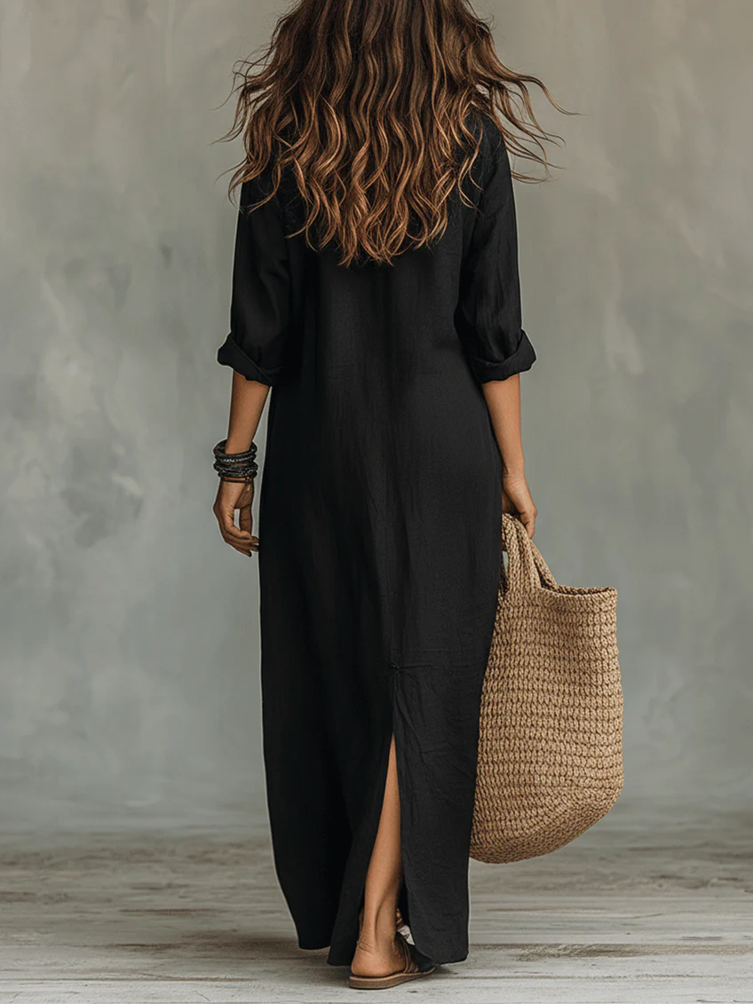 Vestido Noëlia | Maxi Camisero Boho