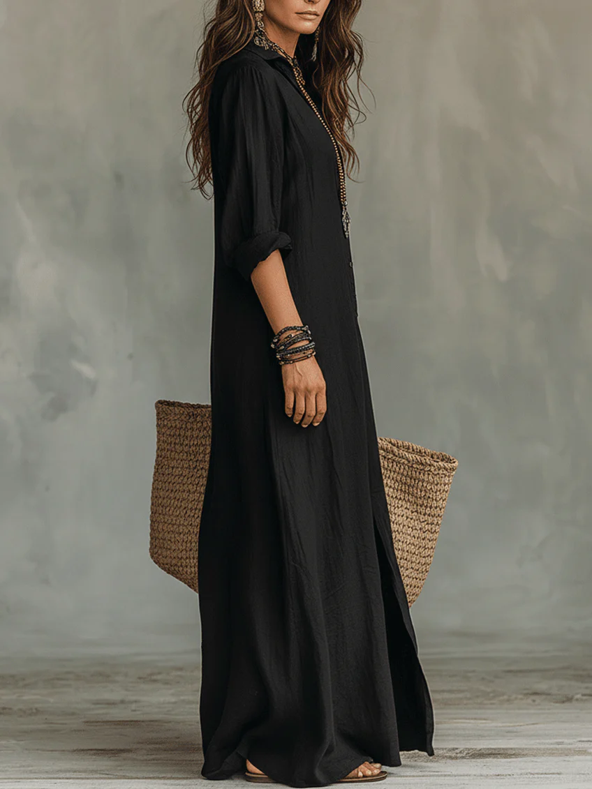 Vestido Noëlia | Maxi Camisero Boho